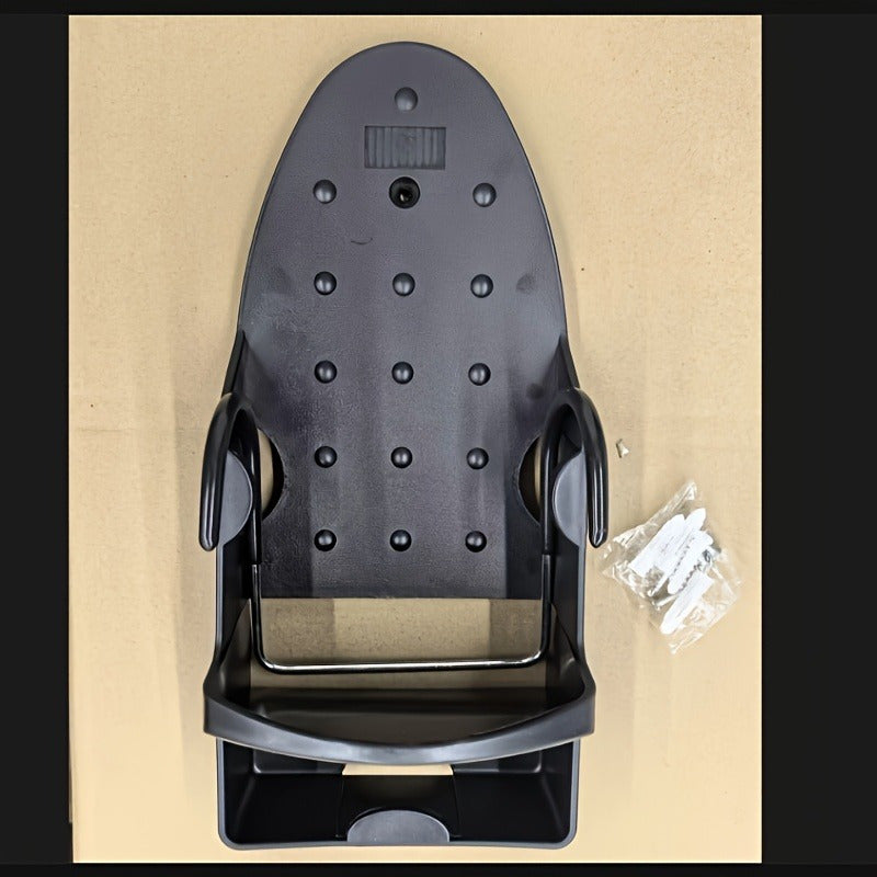 Perchero de pared para tabla de planchar de hierro negro con 6 accesorios y plástico PBT resistente al calor