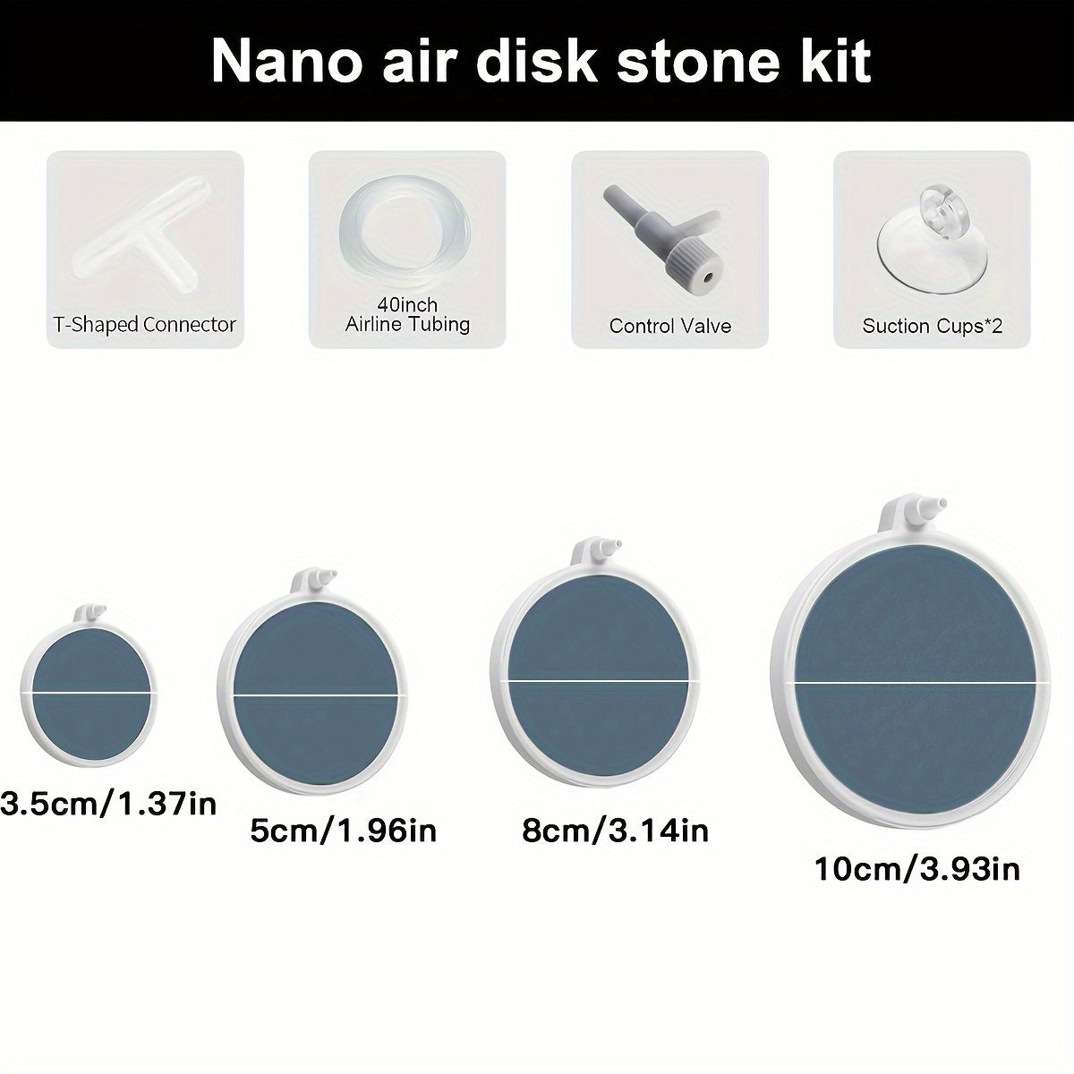 Nano Bubble Plate for Fish Tank Oxygenation Low Pressure Water Diffuser