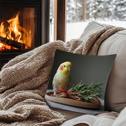 Cockatiel Throw Pillow Cover with Seasonal Design Durable Double-Sided Polyester for Living Room Bedroom Office Sofa