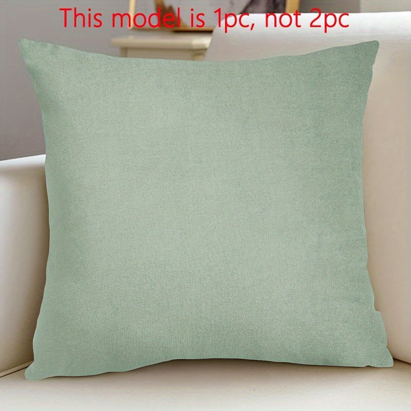 Funda de cojín de color sólido con acabado esmerilado y cierre de cremallera para decoración de dormitorio