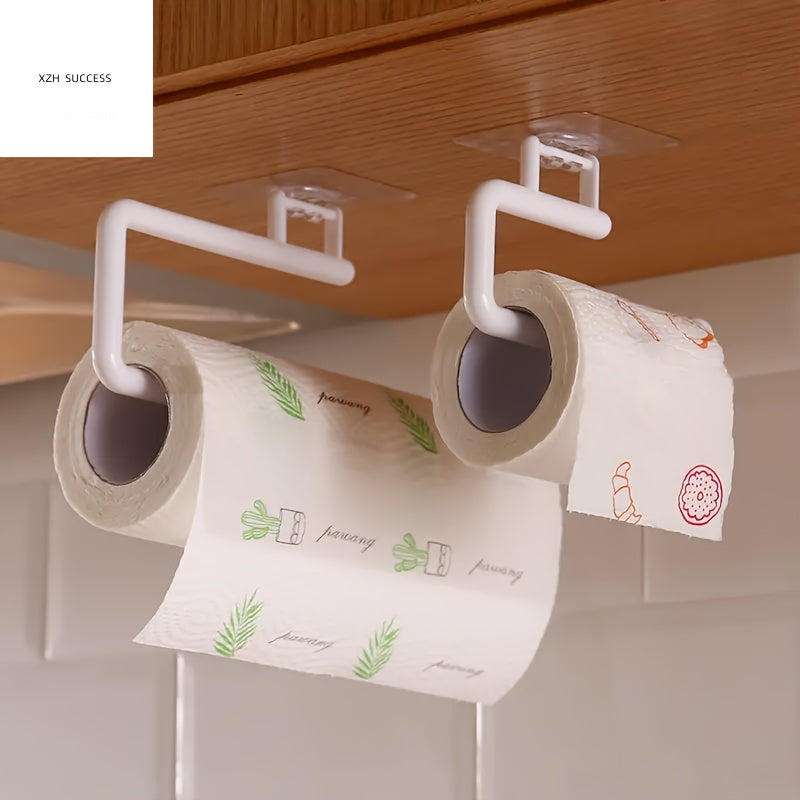 Effortless Installable Paper Towel Holder with Built-In Hook for Kitchen and Bathroom
