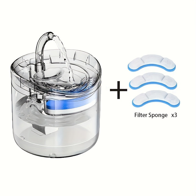 Mushuklar uchun 1.8L Suvli Koshik, Jim pompali, USB bilan qayta zaryadlanadigan, ichki foydalanish uchun