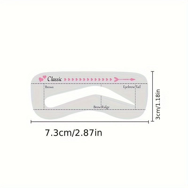 Ayollar uchun qayta ishlatiladigan qosh shablon to'plami 10/24 dona, qosh shaklini va ko'tarishni ta'minlaydi
