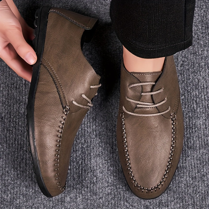 Erkaklar uchun teridan yasalgan loaferlar, tashqi makon uchun, kundalik kiyim, qora, 9 o'lcham