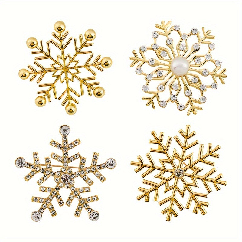 Ayollar uchun to'rt ta qorniqcha brosh pinlar to'plami, rhinestone alloy zargarlik buyumlari, kiyimlar, shlyapa va sumkalar uchun aksessuarlar