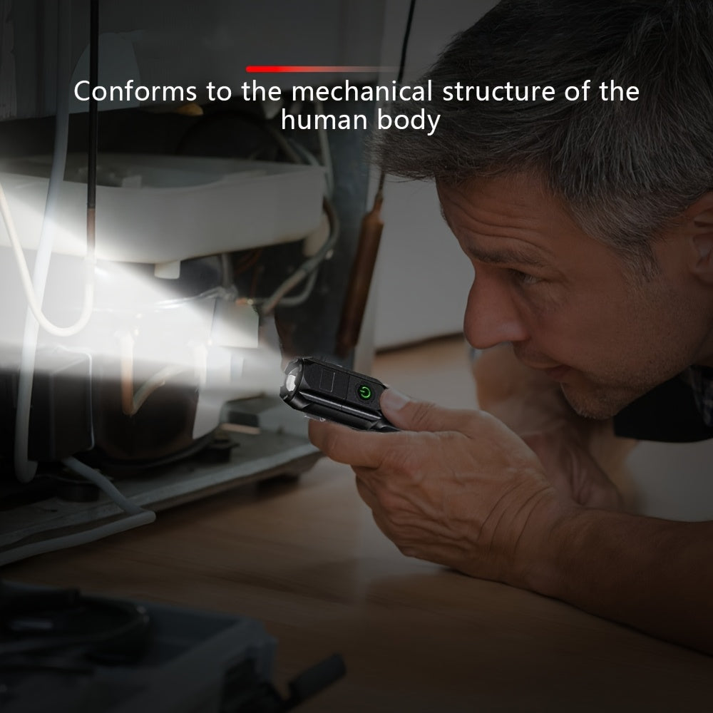 Rechargeable LED Flashlight with Telescopic Zoom and USB Charging 800mAh Battery