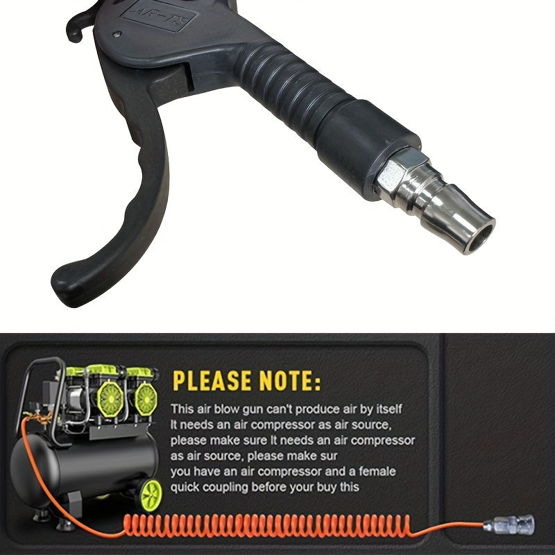 Пистолет для воздушного удара из тяжелой стали с удлиненным рукавом, нескользящая рукоятка