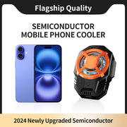 Phone cooling pad with adjustable back clip dual-speed cooling ice-sealed semiconductor USB powered