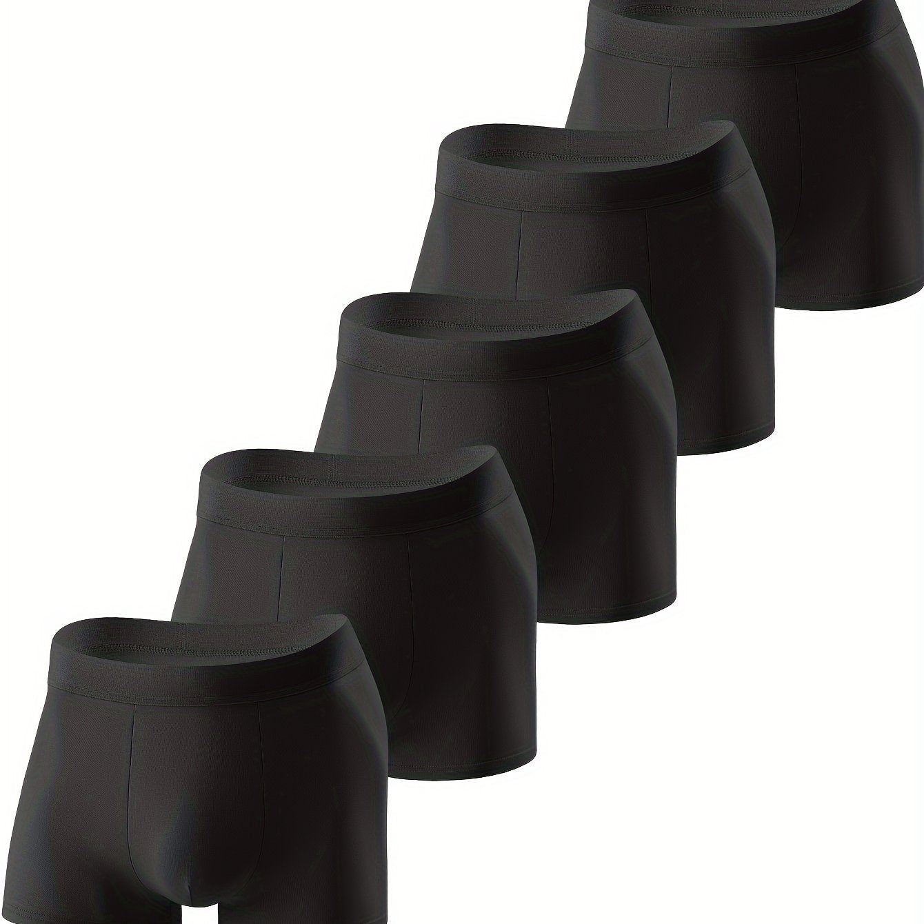 Men's Boxing Shorts Soft Breathable Quick-Dry Elastic Sports Pants Set of Five