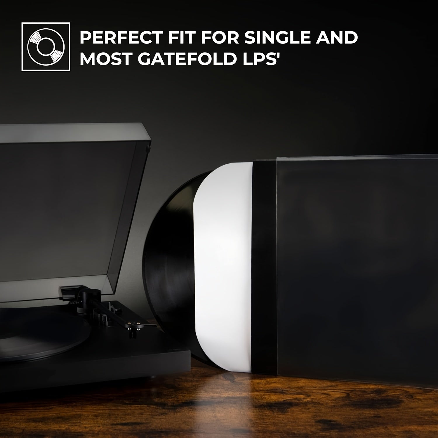 12-Inch Vinyl Record Jackets Pack of 25, 50, or 100, Clear, Durable