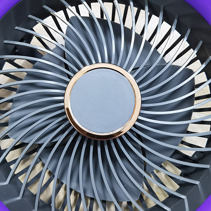 USB Table Fan with Turbo Speed, 5 Settings, Timer, Indoor Outdoor Use
