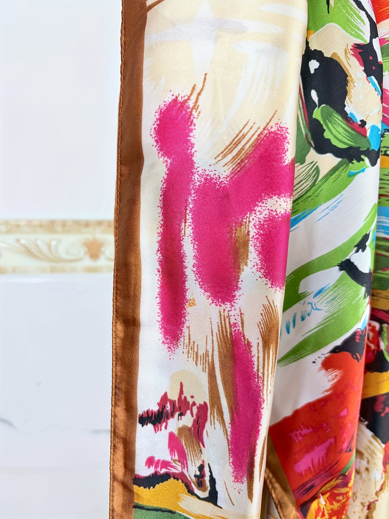 Plus o'lchamli ayollar uchun bohemiy bosma plyaj kiyimlari, tizzaga qadar uzunlikdagi ro'yxat va boshqashma