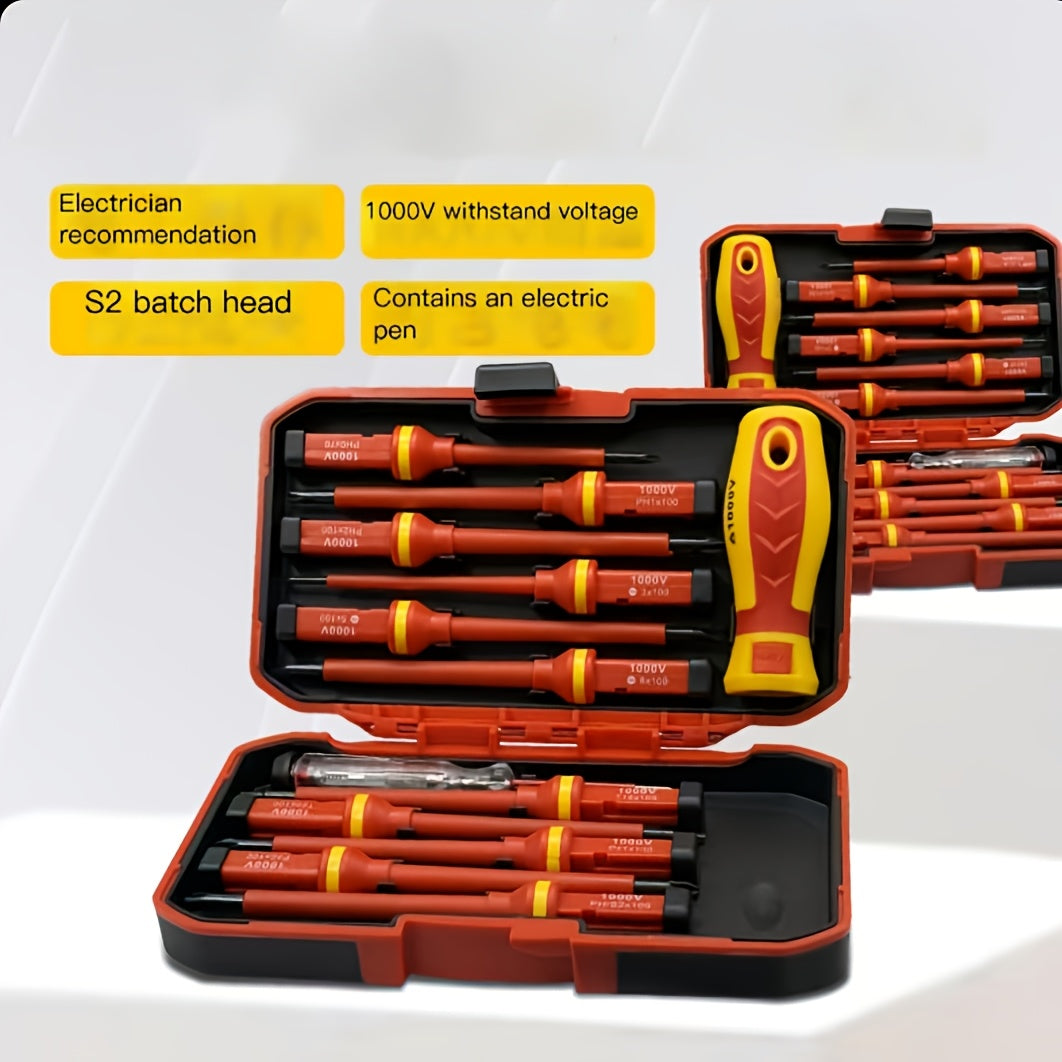 13-Piece Magnetic Screwdriver Set with Interchangeable Bits Durable Steel