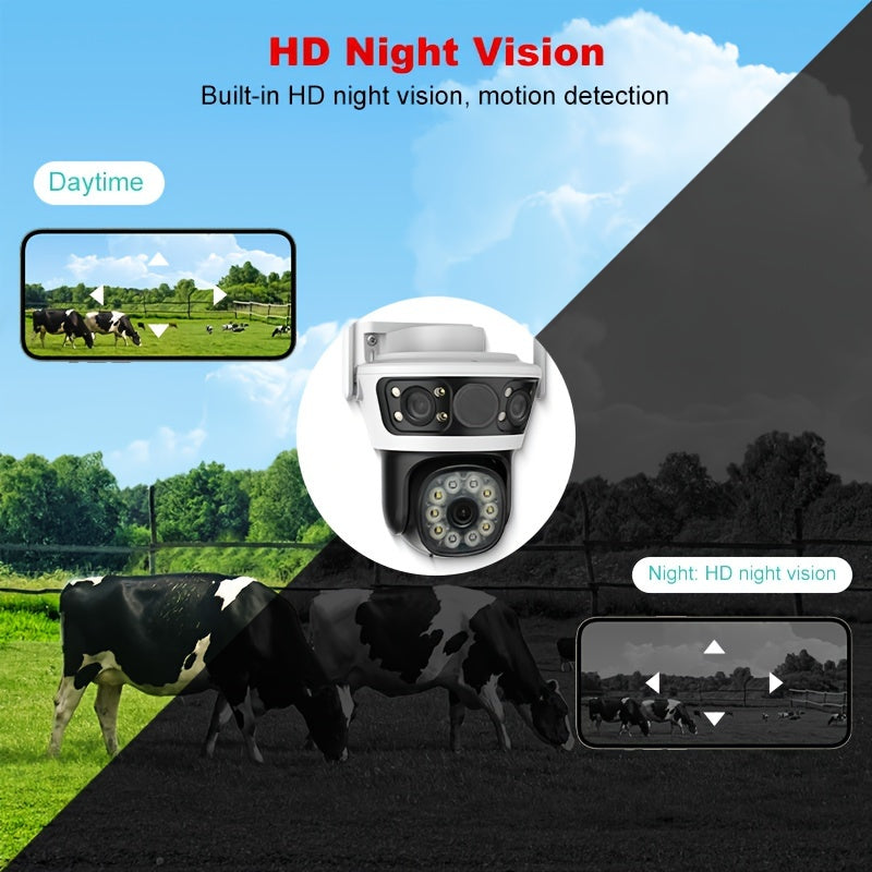 1296P HD Outdoor Security Camera Night Vision Pan Tilt Smartphone Control Not Waterproof