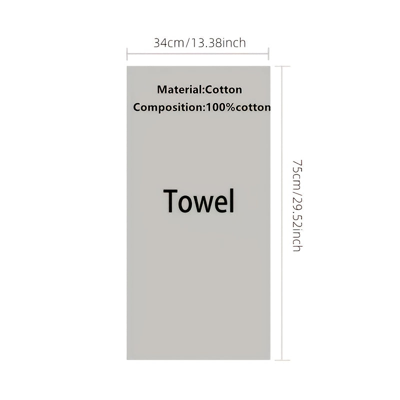 Cotton Velvet Towel with Heart Embroidery Gray White Dark Blue 450 GSM Quick-Drying Soft