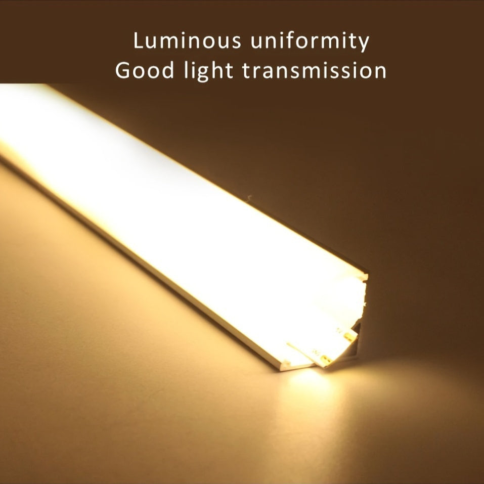 12-Pack LED Channel System with Cover for 10mm and 12mm Strip Lights Includes Diffuser and Hardware