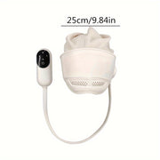 Electric Head Massager Sleep Aid Cream Color USB Rechargeable Portable Ergonomic Design