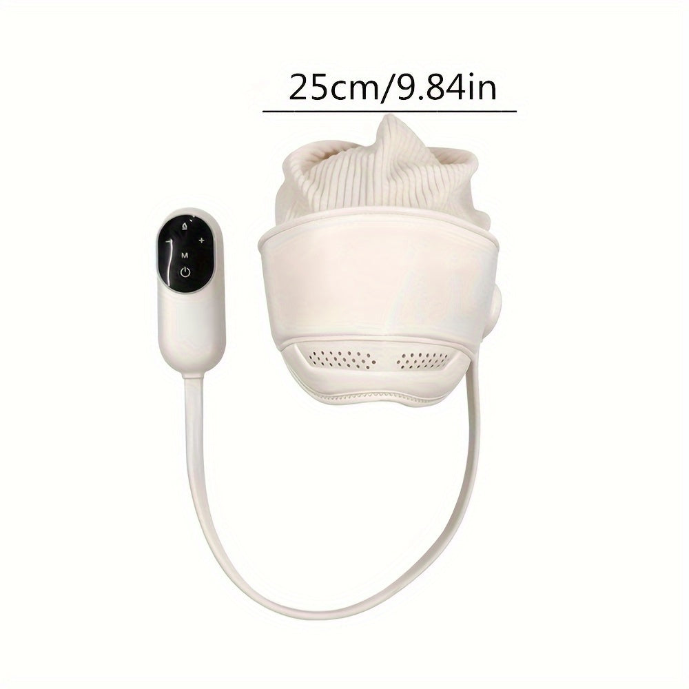 Electric Head Massager Sleep Aid Cream Color USB Rechargeable Portable Ergonomic Design