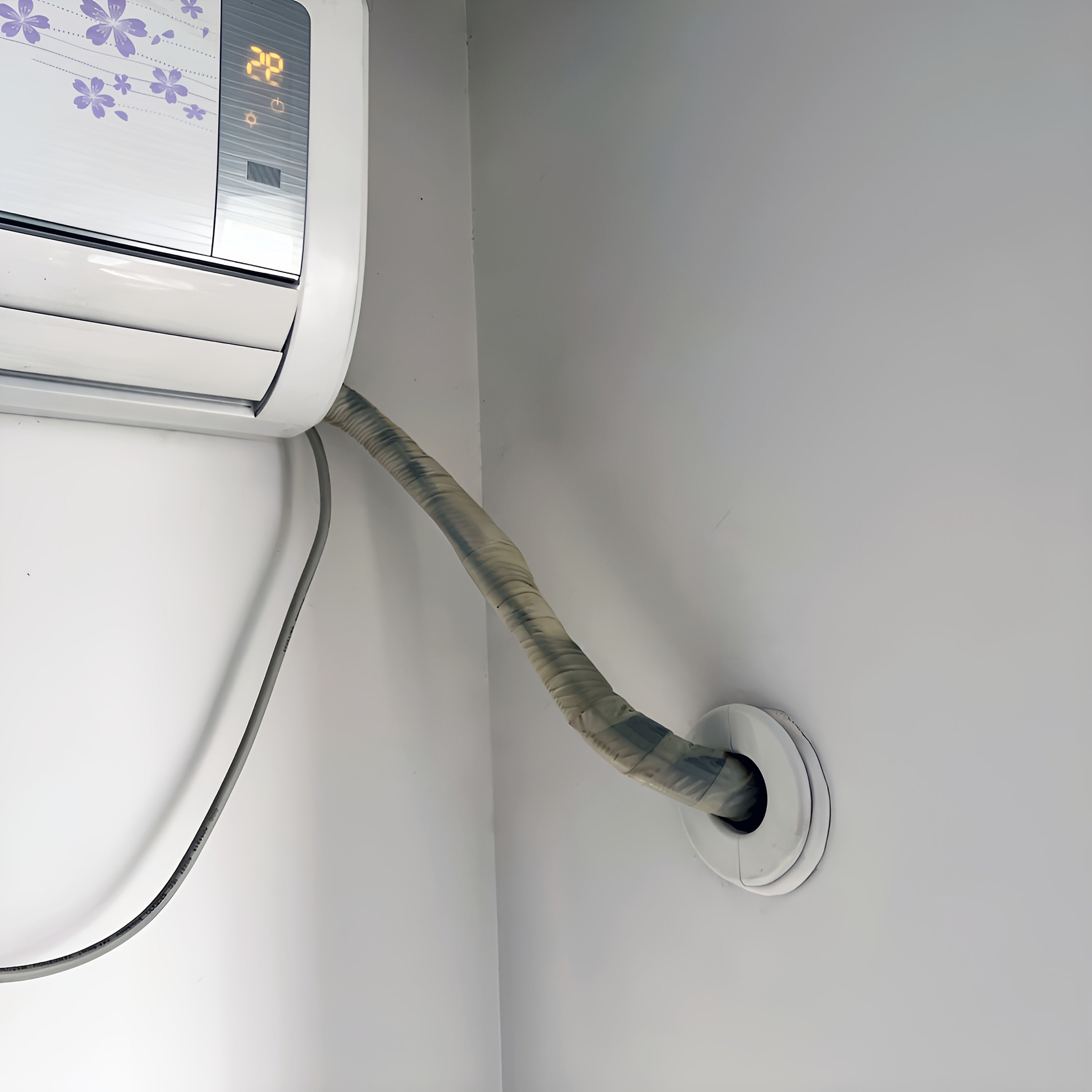 2pcs White Plastic Air Conditioner Vent Cover for Indoor Outdoor Use