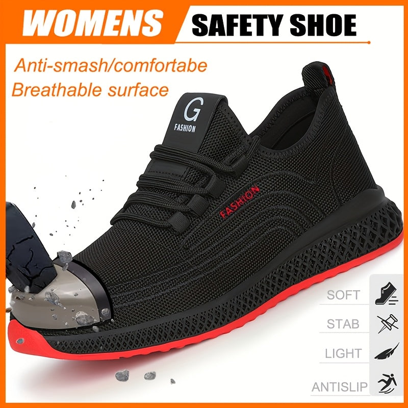 Women's Work Shoes Anti-Puncture Safety Lightweight Breathable Shoes