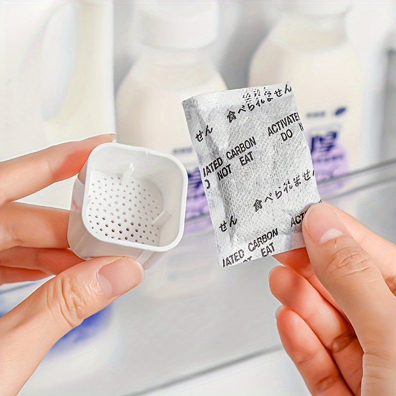 6 dona faollashtirilgan karbon muzlatgich uchun hidni yo'qotish va yangi hidi uchun deodorantlar