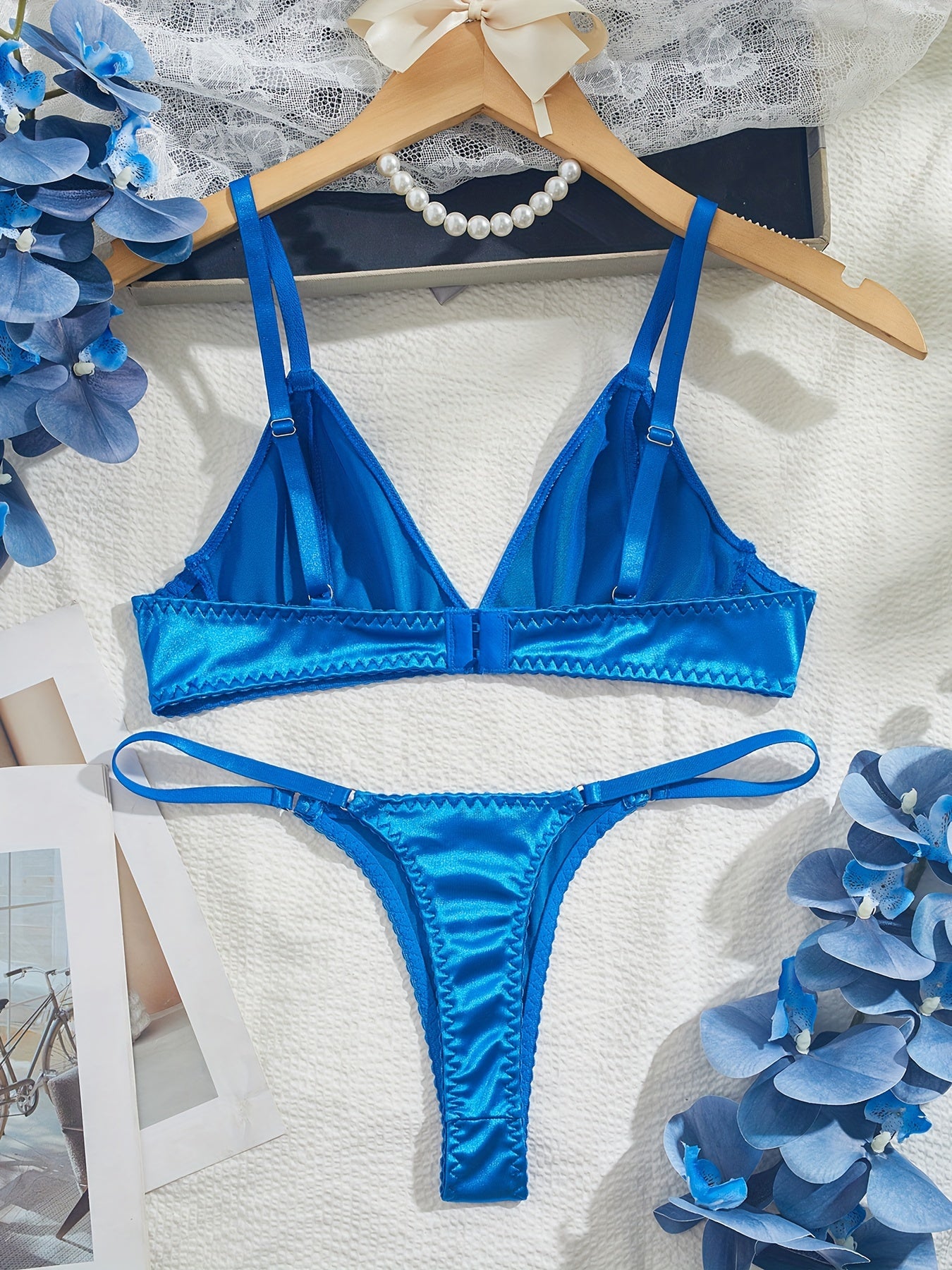 Women's Solid Color Lingerie Set Bra and Panty Underwear