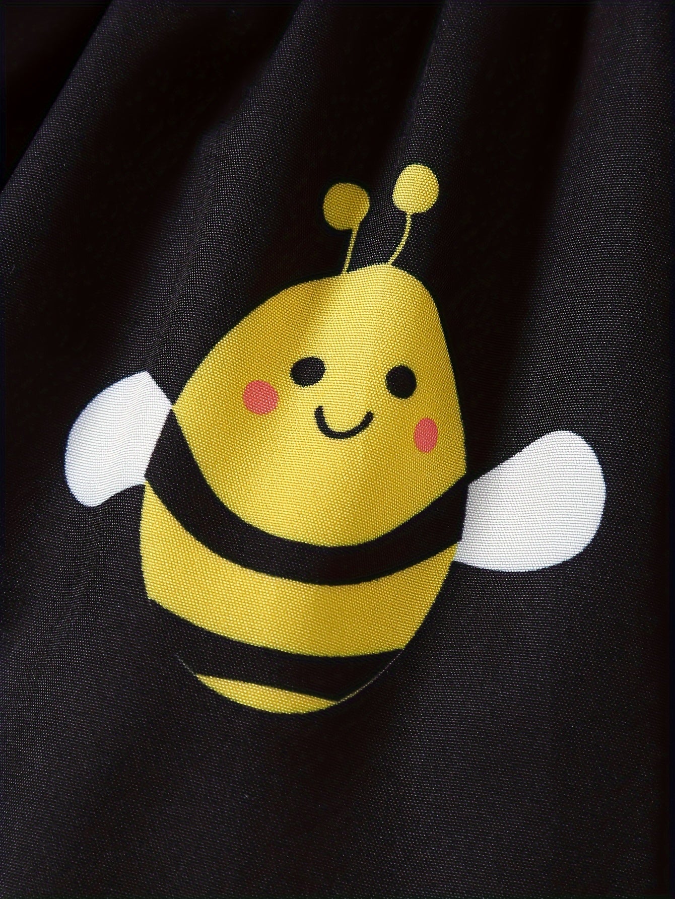 Girls Summer Dress Set with Matching Sun Hat Bee Ladybug Striped Ruffle Trim Polyester