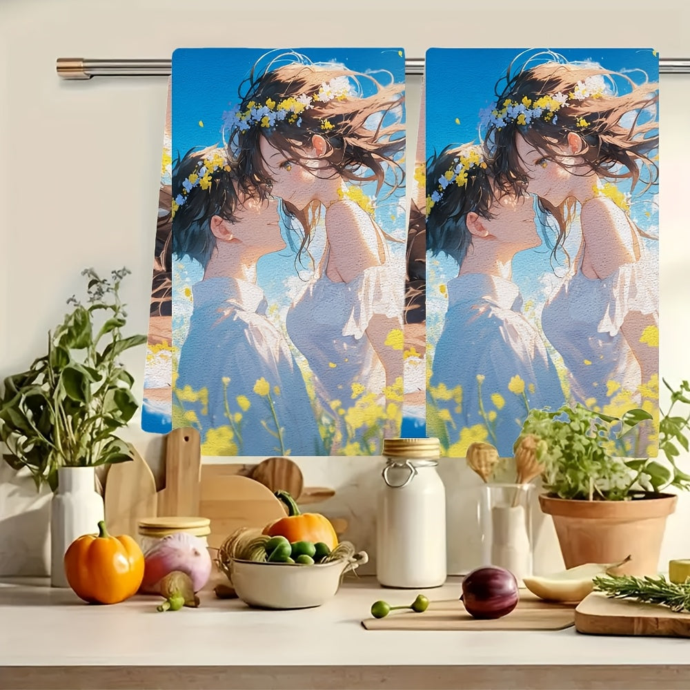 2 piezas de toallas de cocina ultra suaves 16x24 pulgadas, toallas absorbentes para platos y manos