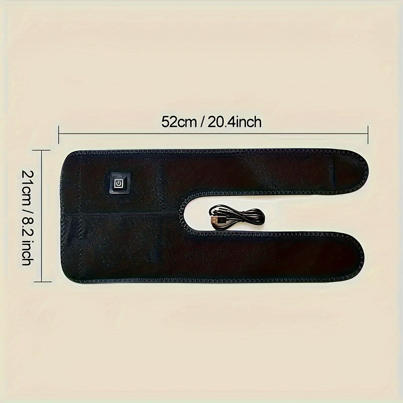 1 dona USB isitiladigan tizzaliq - 3 harorat sozlamalari bilan elektr massaj pad, qora rangda, erkaklar va ayollar uchun, tinchlantiruvchi oyoq parvarishi.