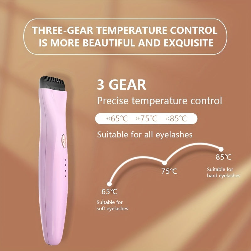 Rechargeable Electric Heated Eyelash Curler Portable Fast Curling Mascara Tool