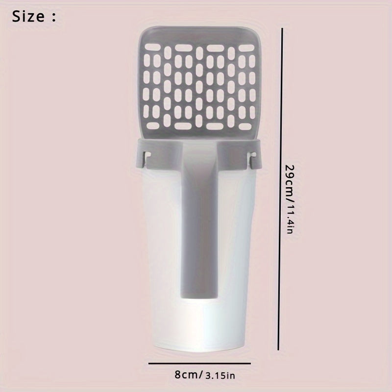 10-Piece Cat Litter Scoop Set with Waste Bag Dispenser Durable PP Material