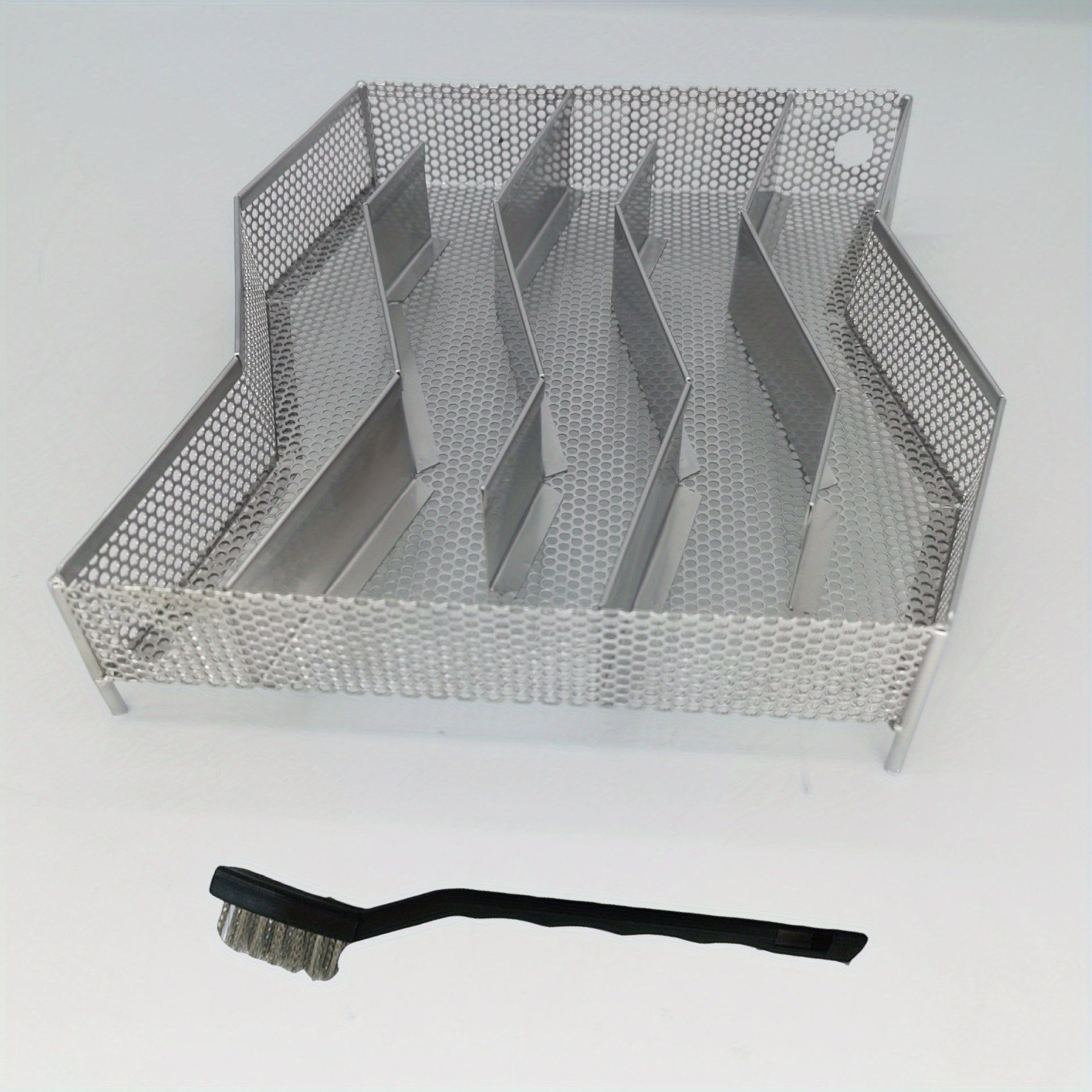 Stainless Steel Smoking Rack for Wood Pellet Grills Silver Non-Electric with Brush