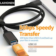 Cable de extensión USB 3.0 macho a hembra 3,05 m Alta transferencia de datos compatible con PC, impresora, webcam