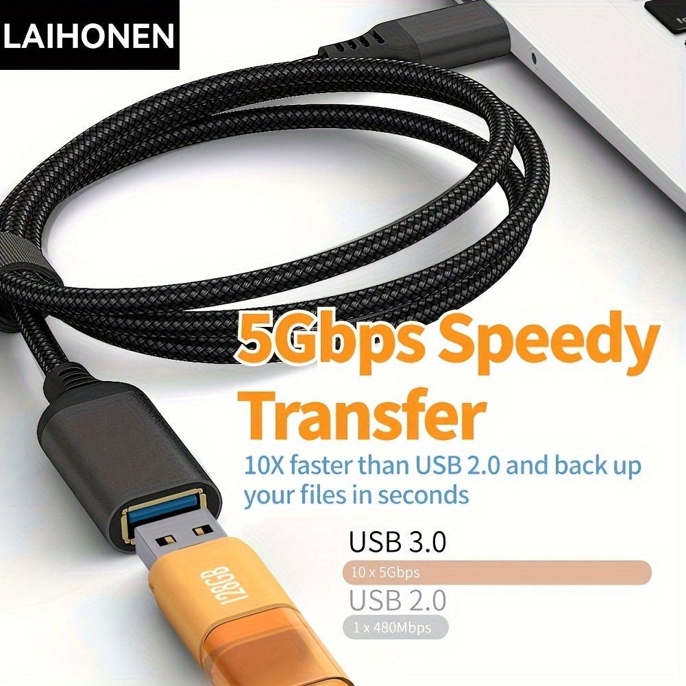 Cable de extensión USB 3.0 macho a hembra 3,05 m Alta transferencia de datos compatible con PC, impresora, webcam