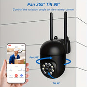 Rangli kechqurun ko'rish va Ikki tomonlama audio bilan 1440P FHD ichki va tashqi xavfsizlik kamerası