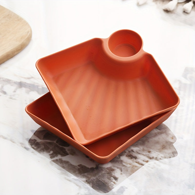 Japanese Snack Platter with Fries Dipping Sauce Sushi Dim Sum Dumpling Plates