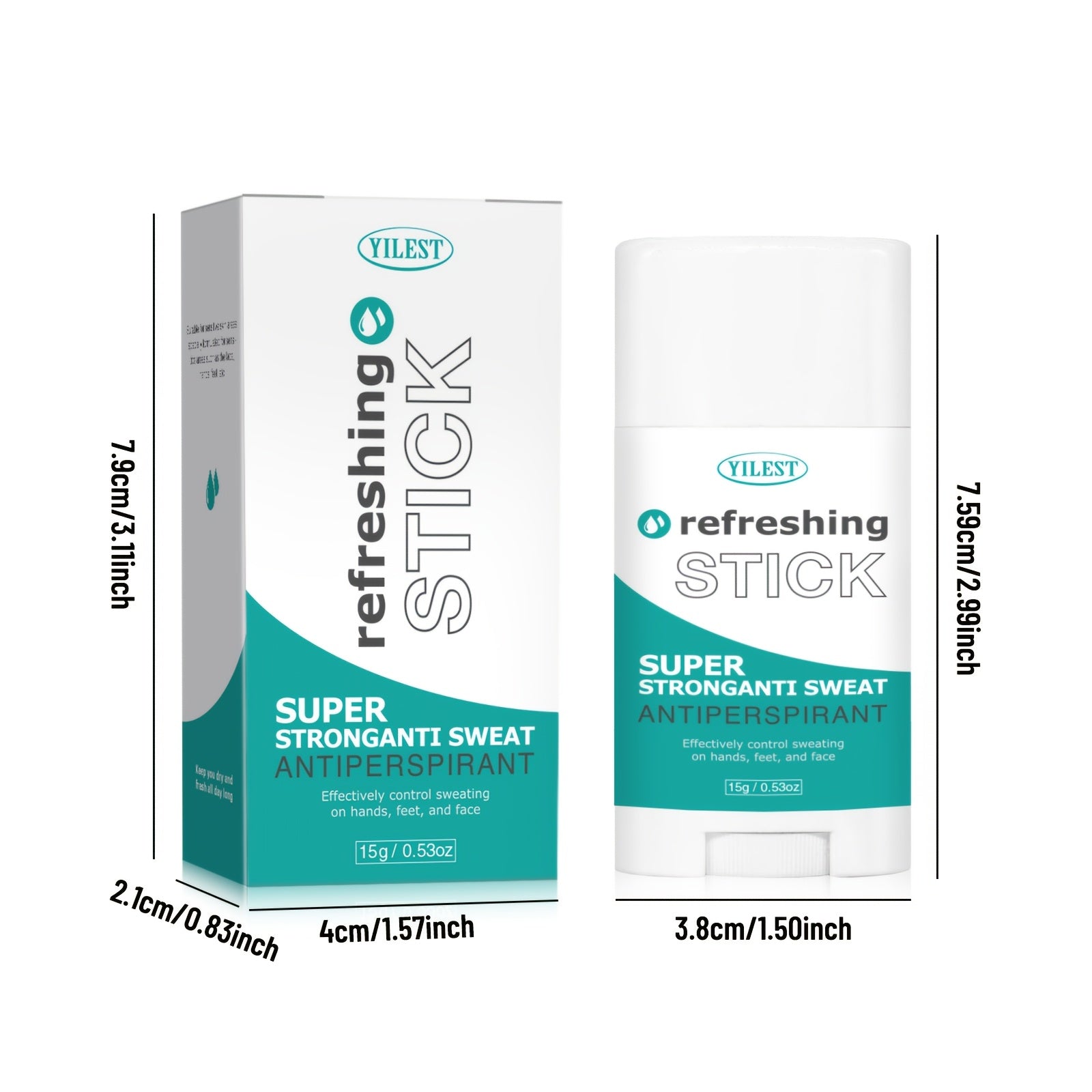 Yilest Super Strong Antiperspirant Stick контролирует потоотделение и нейтрализует запахи для ежедневного использования на руках, ногах, лице и подмышках.
