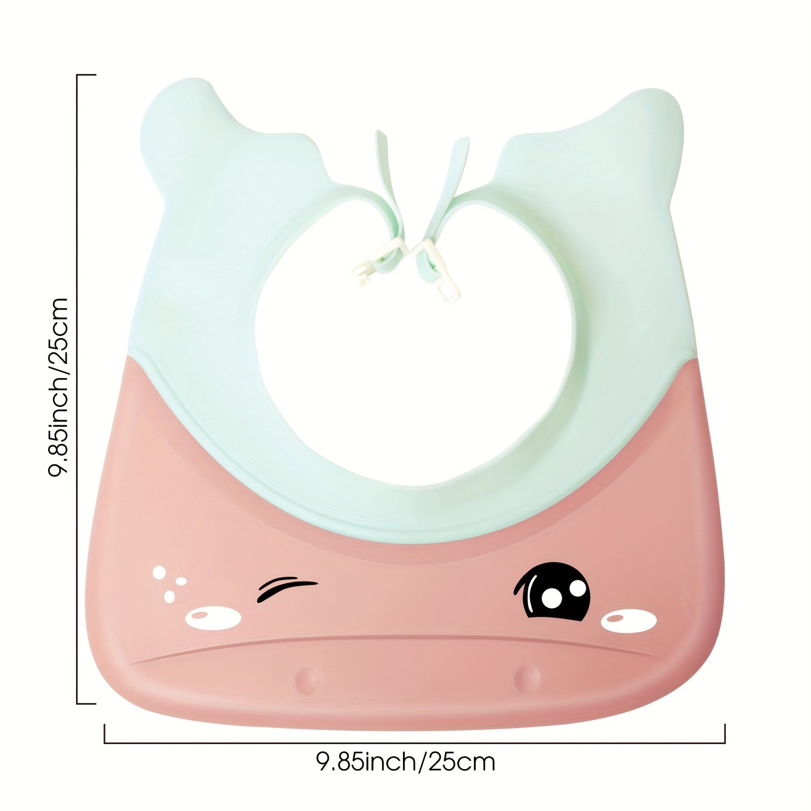 Children's Waterproof Shower Cap for Kids 0-12 Years Adjustable Rubber Ear and Eye Protection