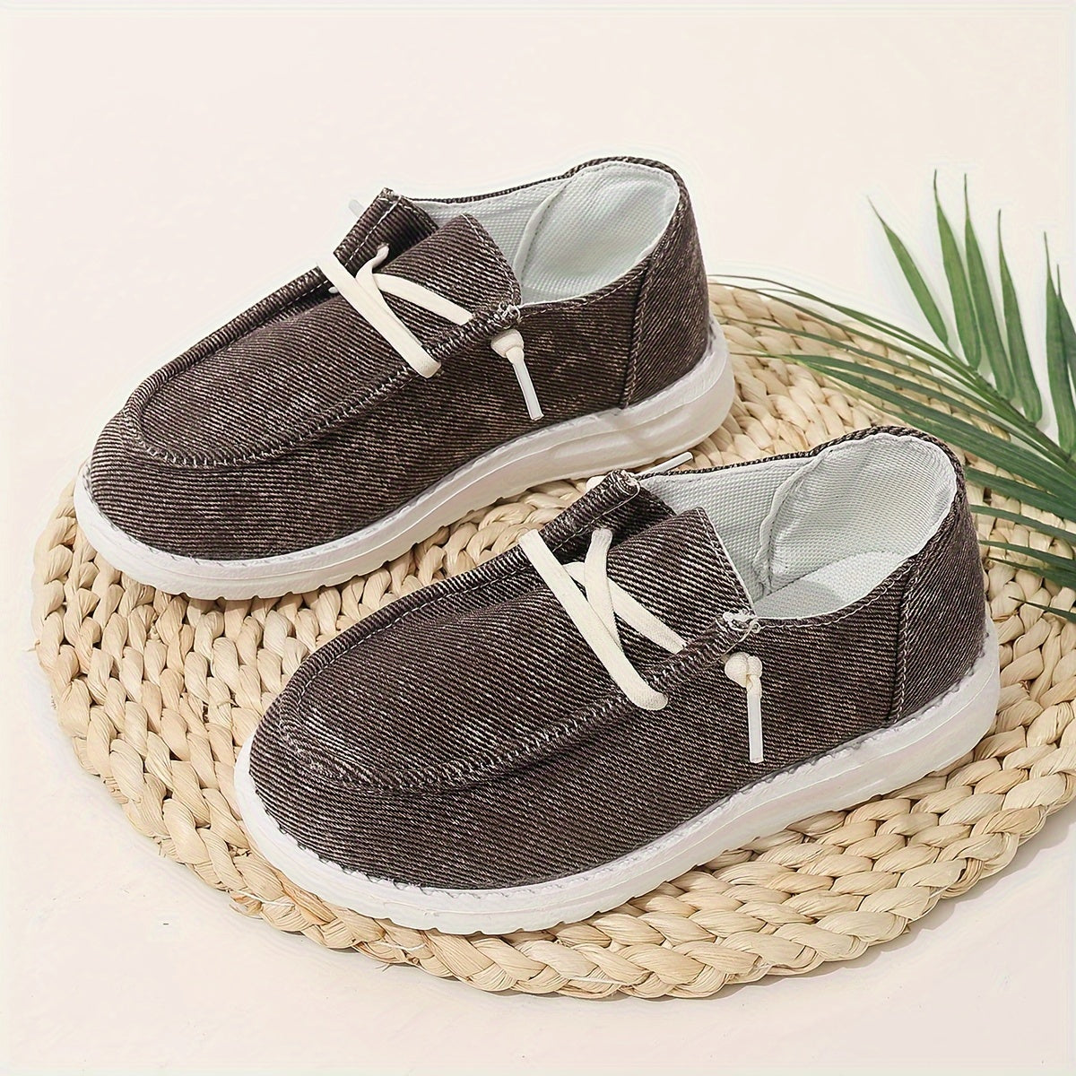Boys' All-Season Breathable Slip-On Sneakers Fabric Casual Shoes