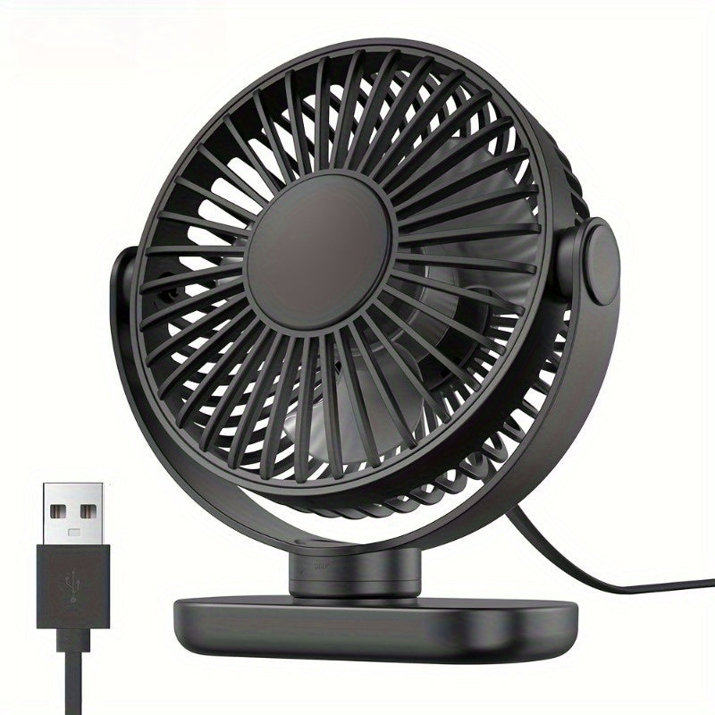 USB-клипсовой настольный вентилятор с бесщеточным мотором для тихого и мощного воздушного потока. Портативный охлаждающий вентилятор для спальни и офиса. Универсальный крепеж, стильный черный цвет, прочный клипсовой дизайн без батареи.