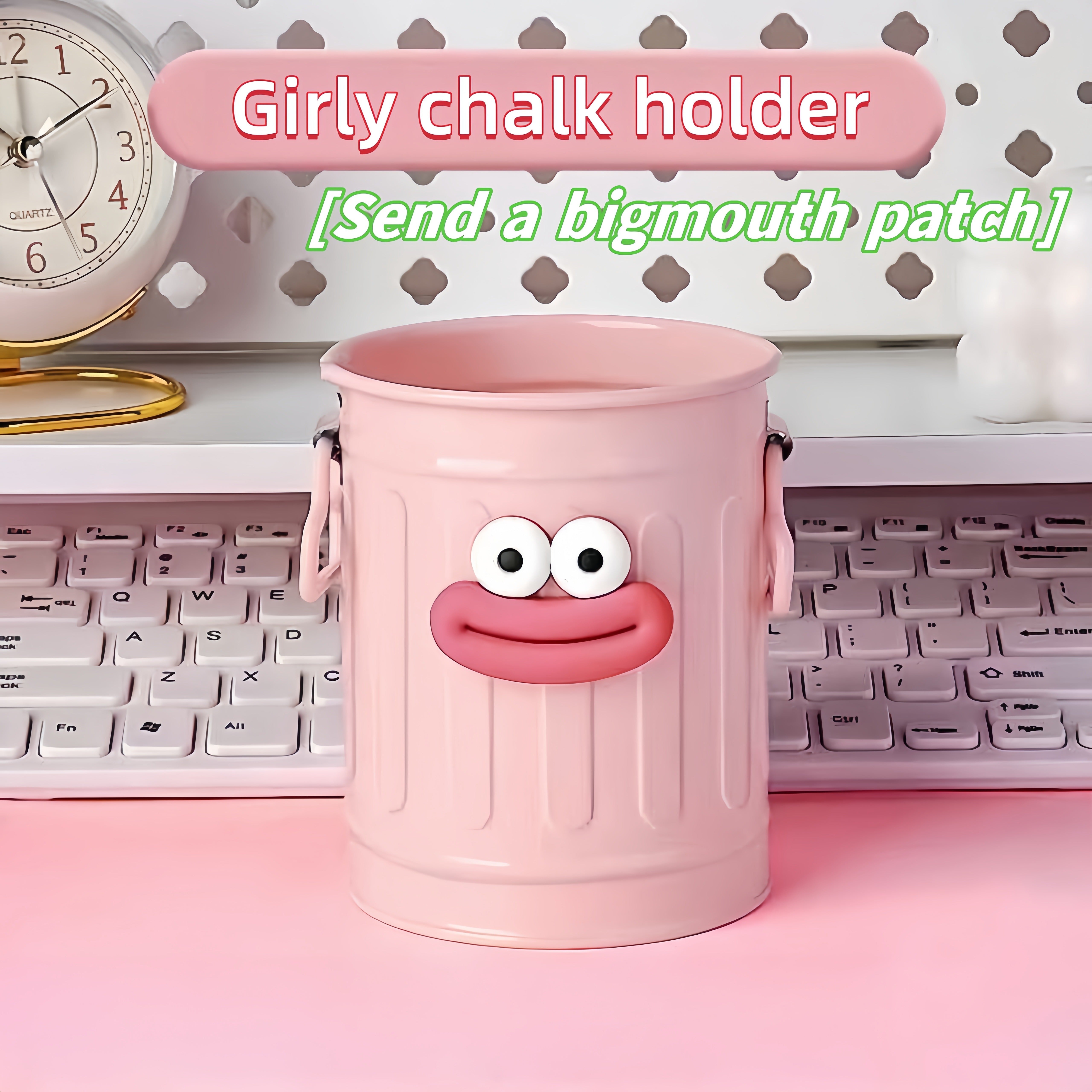 Large Capacity Desktop Pen Holder for Office Dorm Student with Big Mouth Ornament