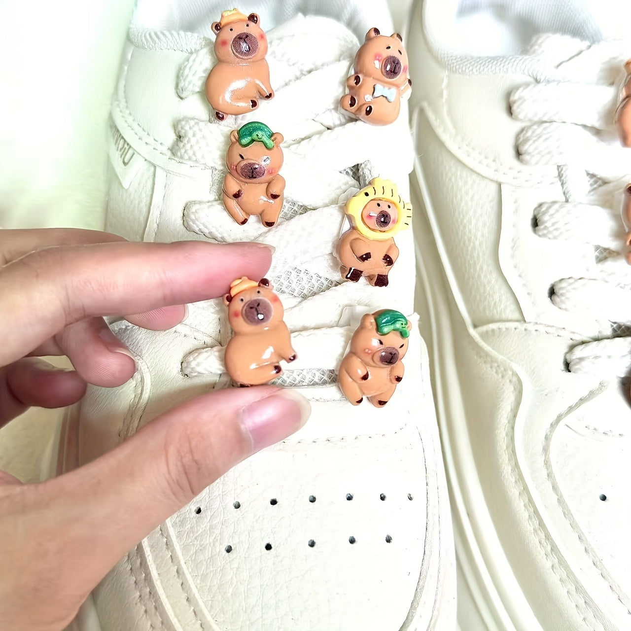 8PCS Cartoon Capybara Shoe Buckles Decorations for Sports Shoes Accessories