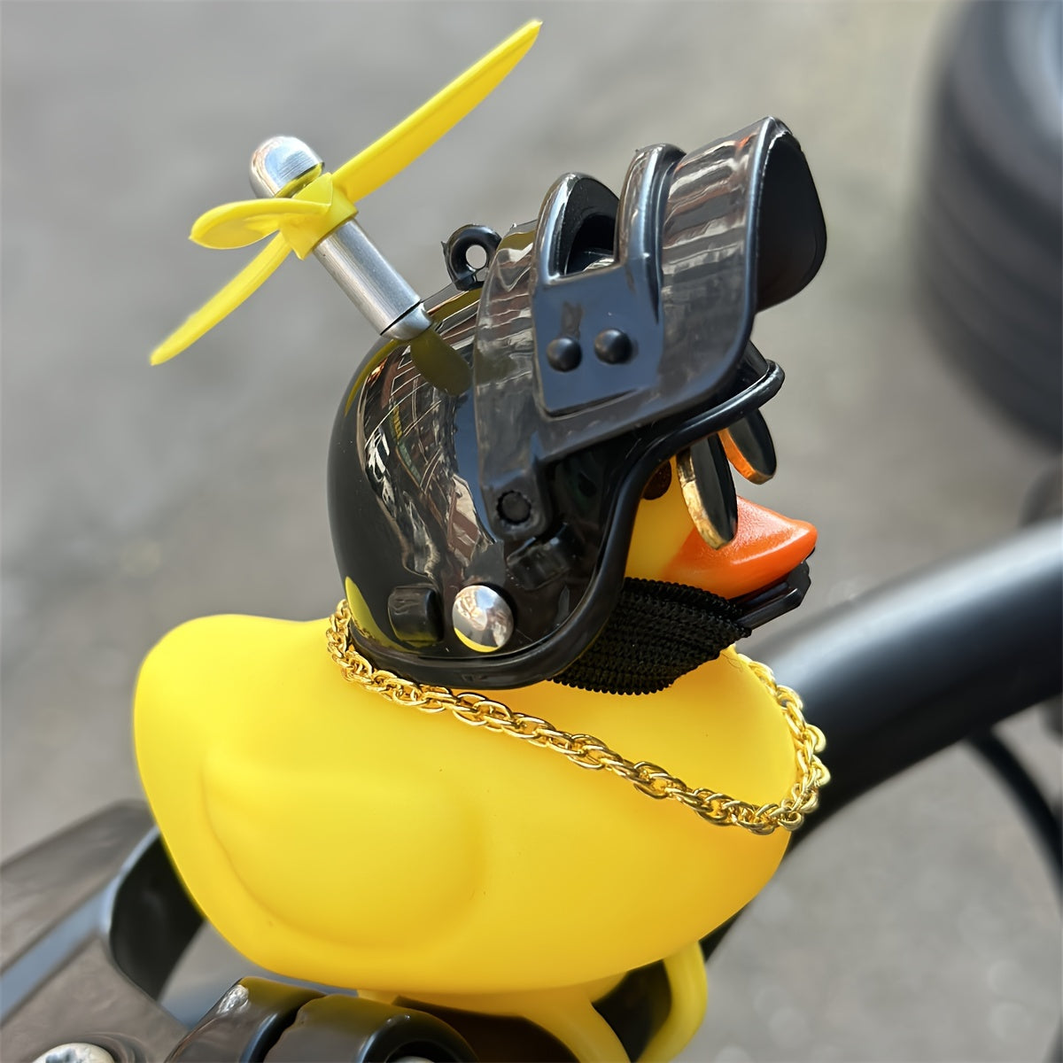 Motorcycle Bicycle Dashboard Decor PVC Windbreaking Duck Helmet Glasses