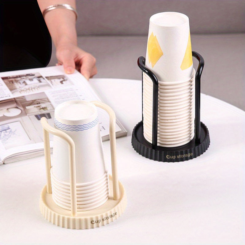 Disposable Plastic Cup Dispenser for Home Kitchen Coffee Tea Storage Organizer