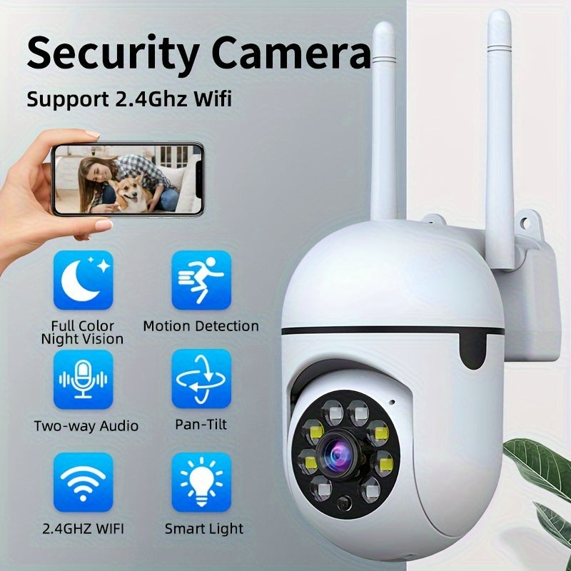 Wireless Security Camera 2MP with 2.4G WiFi Auto Tracking Night Vision Two-Way Audio