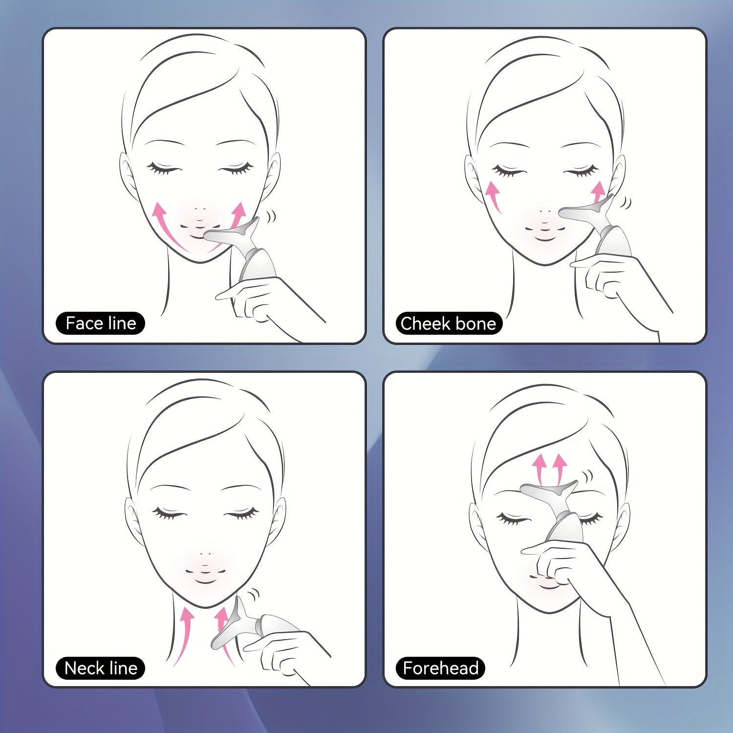 Dispositivo de masaje facial color beige claro con vibración, calor, recargable por USB, spa en casa, regalo