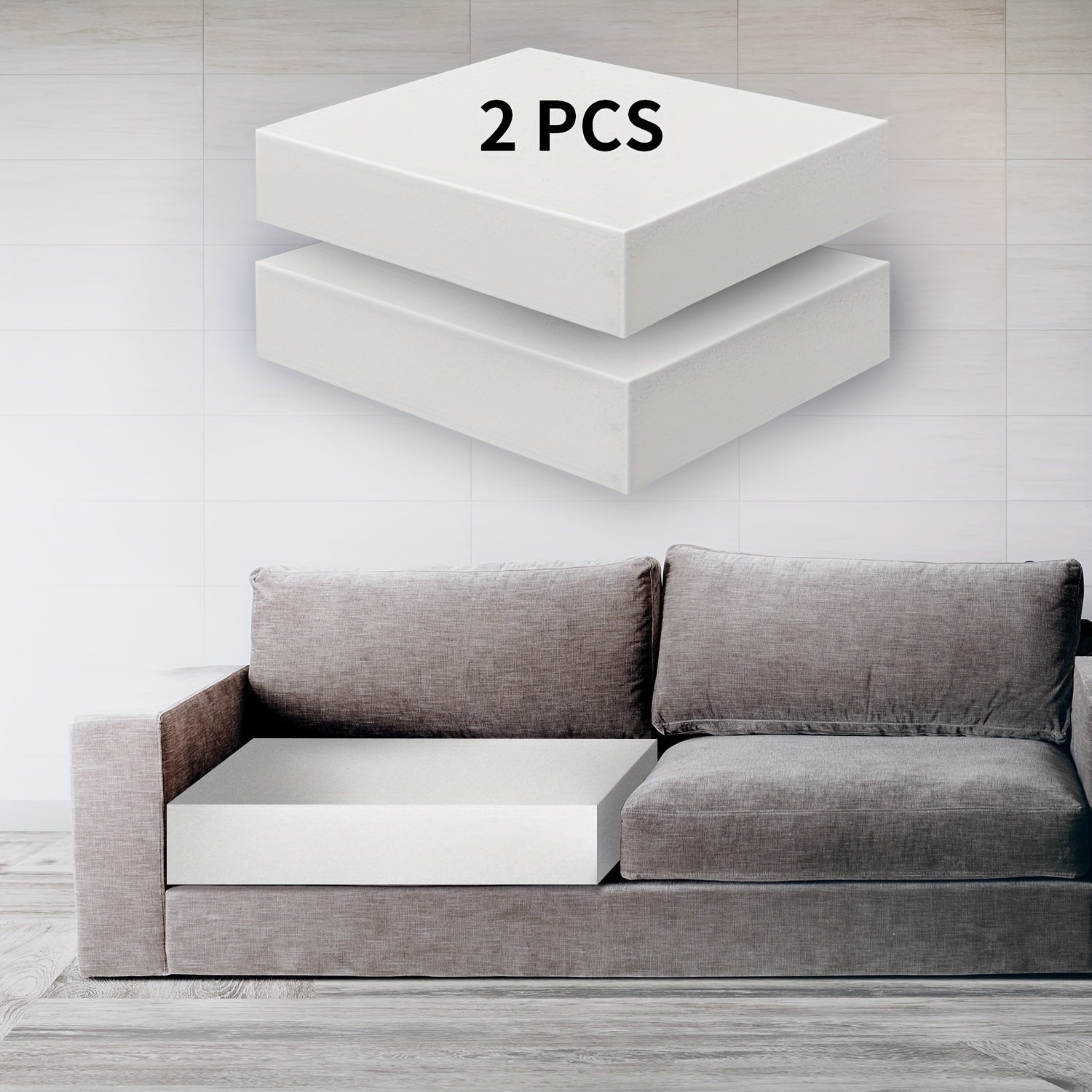 "Ovqatlanish stullari va aravachalar o'rnini bosuvchi kvadrat yuqori zichlikdagi to'shak ko'rpasi, o'lchamlari 49.99 sm X 49.99 sm X 5.08 sm, narxi $49.99"