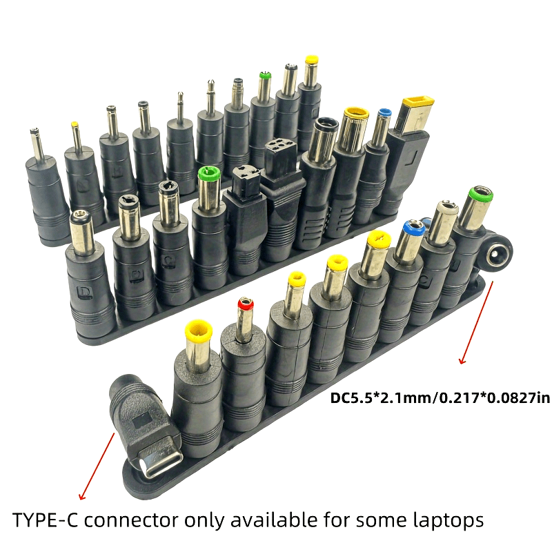 30-Piece Universal Laptop Power Plug Adapter Set for Various Brands