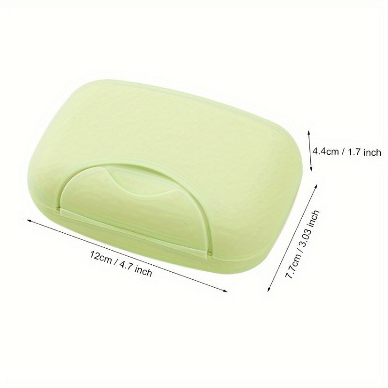 2 Portable Travel Soap Dishes Water-Resistant Case Locking Mechanism