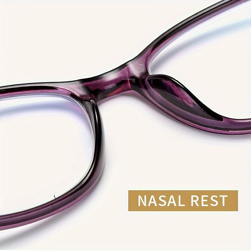 Women's 3-in-1 Reading Glasses Multi-Focus Presbyopia Eyeglasses +1.0 to +4.0